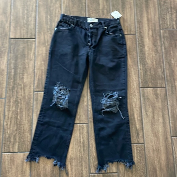 NWT Free People We The Free Maggie Mid Rise Straight Jean Size 27S - Picture 2 of 12